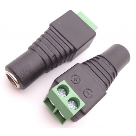 Standard-DC-Steckeradapter mit 2 Schraubklemmen