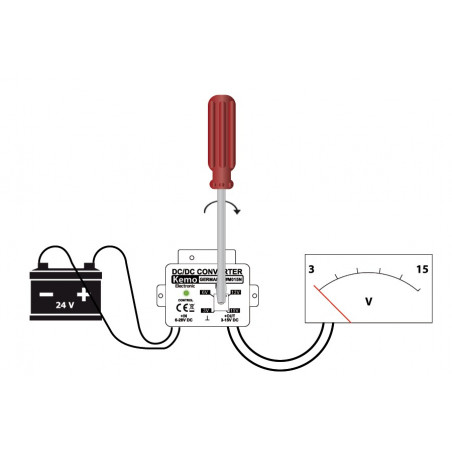 Convertidor DC DC reductor estabilizado ajustable de 3V a 15V DC 1.5A