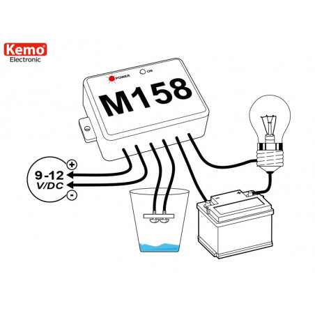 Interrupteur de présence d'eau ou de liquide conducteur 12 V CC avec contact de relais en sortie