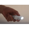 Automatic anti blackout emergency flashlight with LED courtesy light function