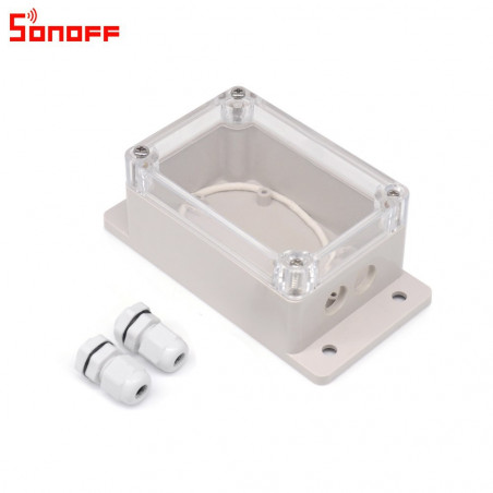 Boîtier en ABS étanche IP66 transparent pour interrupteur Sonoff