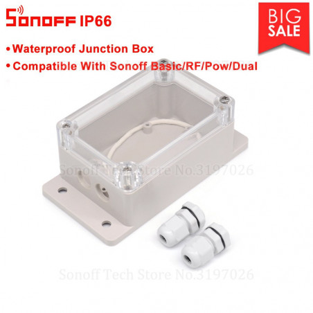 Transparent IP66 waterproof ABS enclosure case for Sonoff Switch