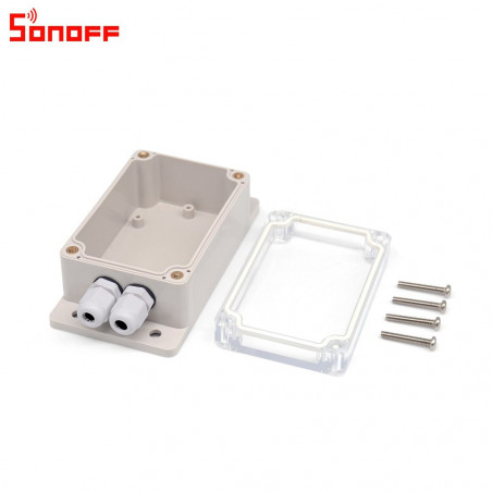 Boîtier en ABS étanche IP66 transparent pour interrupteur Sonoff