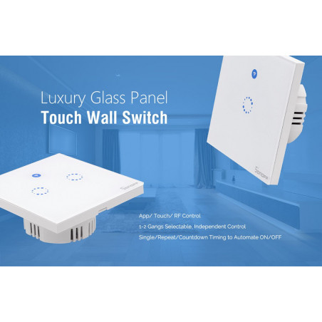 Sonoff T1 Touch Wandschalter 1 CH WiFi + Selbstlernende Sonoff