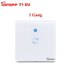 Interruptor de pared Sonoff T1 táctil de autoaprendizaje 1 CH WiFi + Sonoff