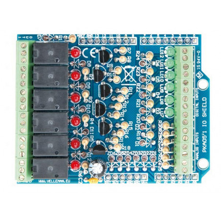 MONTATA SHIELD 6 IN digitali, 6 IN analogici, 6 OUT relè PER ARDUINO