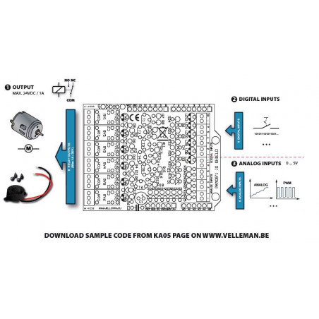 SHIELD KIT 6 in digital 6 in analog 6 Relaisausgängen FÜR ARDUINO