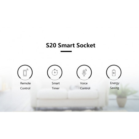 Sonoff S20 UE Presa Intelligente WiFi Smart Domotica Timer Interruttore Wifi APP