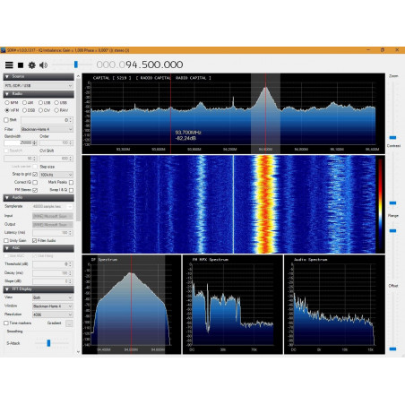 KIT USB SDR RTL2832U + R820T2 0.1-1700MHz Software RF DVB-T AM FM DAB HF VHF UHF