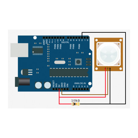 SENSORE PIR doppio elemento 12V uscita open collector Arduino