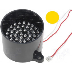 Lamp 50 YELLOW LED signaling 12V DC on anti-reflective support tube
