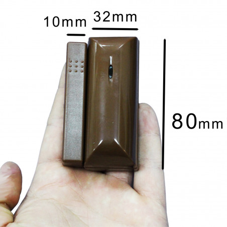 Sensore magnetico porta finestra antifurto marrone wireless 868 MHz Defender