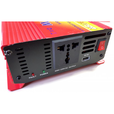 INVERTER AUTO BARCA CAMPER USCITA SINUSOIDALE MODIFICATA 1500W 12V–220VAC+USB