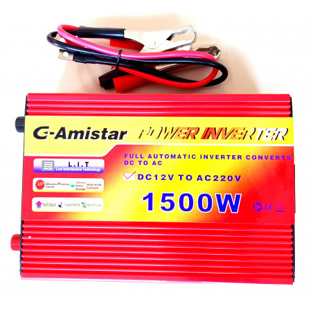 INVERTER AUTO BARCA CAMPER USCITA SINUSOIDALE MODIFICATA 1500W 12V–220VAC+USB