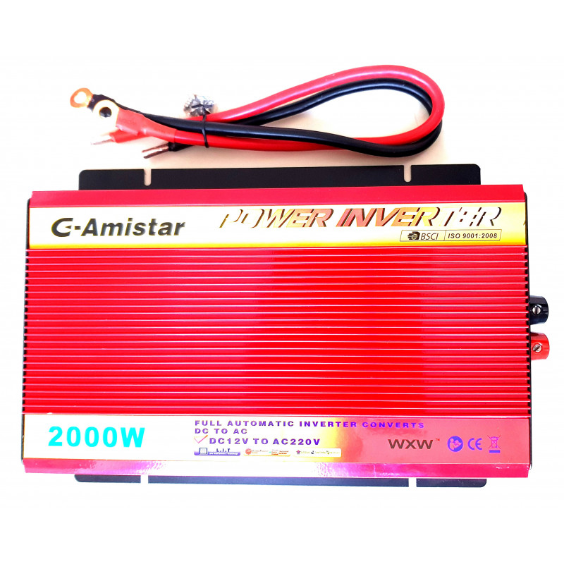 INVERTER CAR BOAT CAMPER U SCI TA SINUSOIDAL MODIFIED 2000W 12V – 220VAC + USB