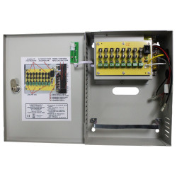8-channel 230V multiple power supply UPS 12V 130W for CCTV, Home automation, alarms
