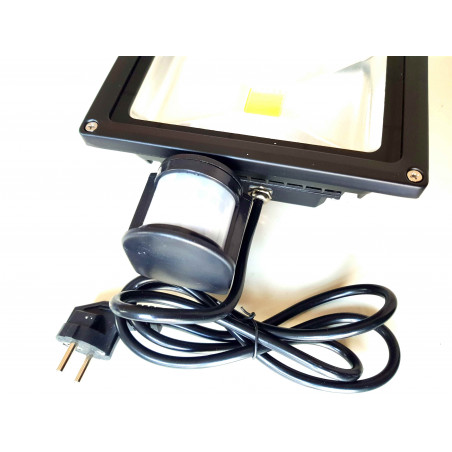 Lumière LED 20W 230V IP65 Détecteur de mouvement PIR, crépuscule et minuterie réglable