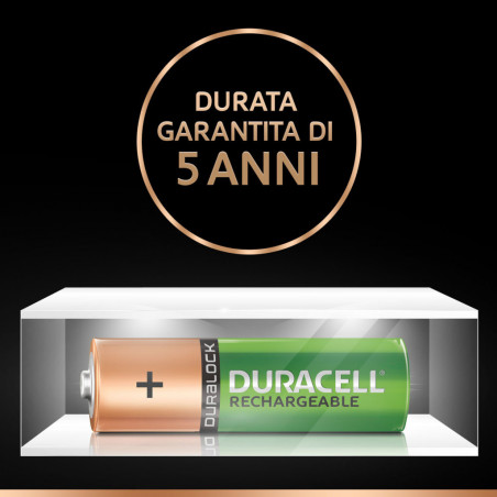 DURACELL RECHARGEABLE RECHARGE ULTRA AA 2500mAh NI-MH 4 ORIGINAL BATTERIES