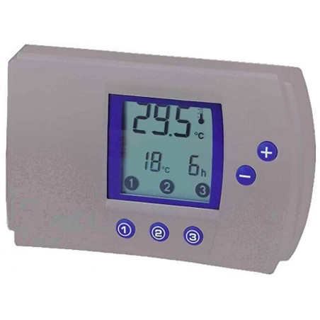 Termostato digital para calefacción y aire acondicionado, plata programable electrónico