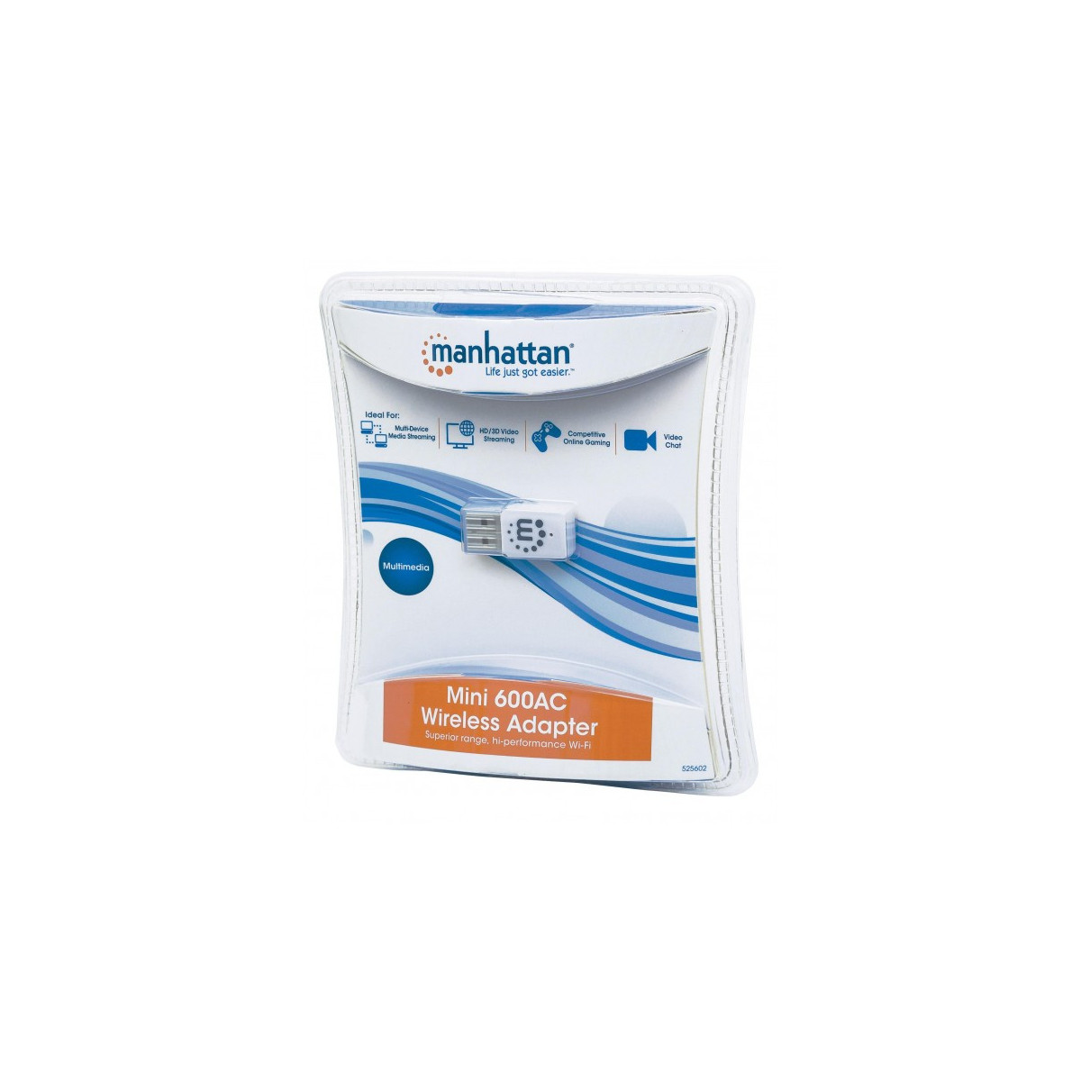 Adattatore Wireless Range+ 1200AC Dual-Band USB3.0 - MANHATTAN - I-WL