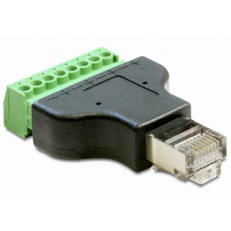 RJ45 Male Terminal Block Adapter 8 pin screw terminals