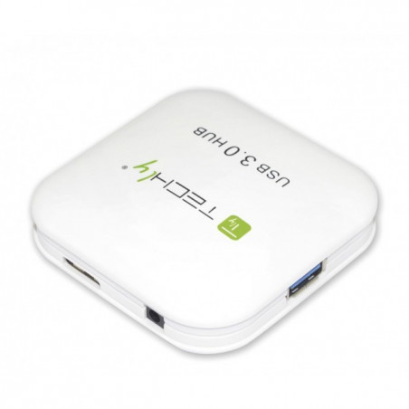 Hub USB 3.0 Super Speed 4 Ports Blanc