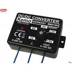 Adjustable stabilized step down DC DC converter from 3V to 15V DC 1.5A