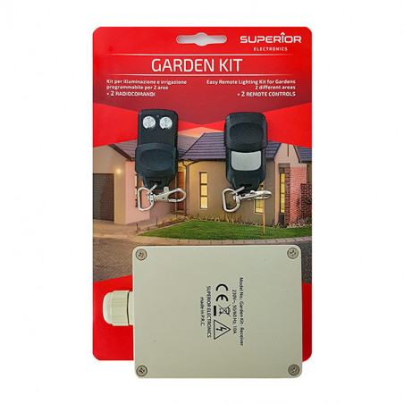 KIT DE TÉLÉCOMMANDE EXTERNE 2 CANAUX - 220VAC - 433MHZ avec 2 TÉLÉCOMMANDES