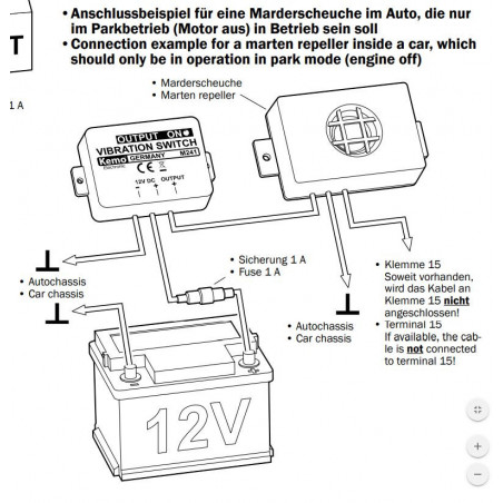 Interrupteur du capteur d'activateur de charge manque de mouvement de vibration 12V DC