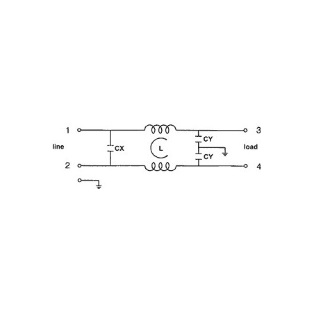 EMI anti-interference mains filter for 250V 6A electronic electrical devices