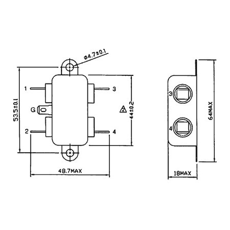 Filtro de red antiinterferencias EMI para dispositivos eléctricos electrónicos 250V 6A