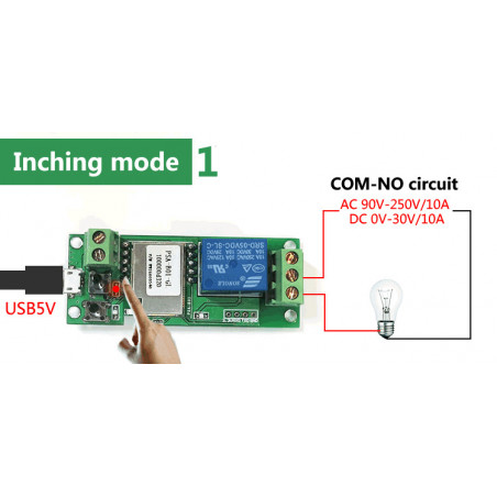 Sonoff Wireless Relay 5-12V Impuls Bistabiler monostabiler Relaisschalter