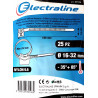 Electraline 860106 Support de tuyau avec colliers, 16 à 32 mm, 25 pièces, gris