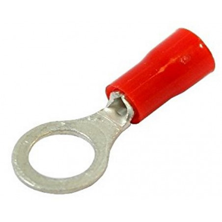 ELECTRALINE Terminale A Occhiello Rosso Confezione Pezzi 10 Mm. 5,3