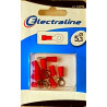 ELECTRALINE Terminale A Occhiello Rosso Confezione Pezzi 10 Mm. 5,3