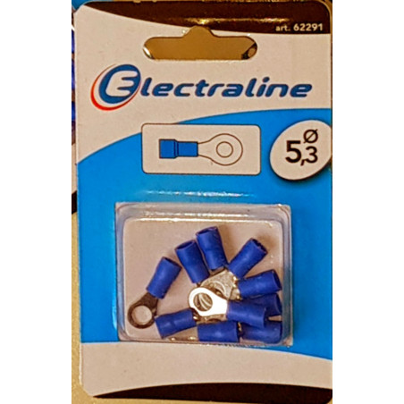 ELECTRALINE Blue Eyelet Terminal Package Pieces 10 Mm. 5.3