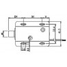 MINI ELETTROSERRATURA per porta finestra a solenoide struttura in metallo 12 VDC