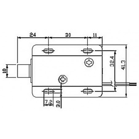 MINI CERRADURA ELÉCTRICA para ventana francesa con estructura metálica solenoide 12 VDC