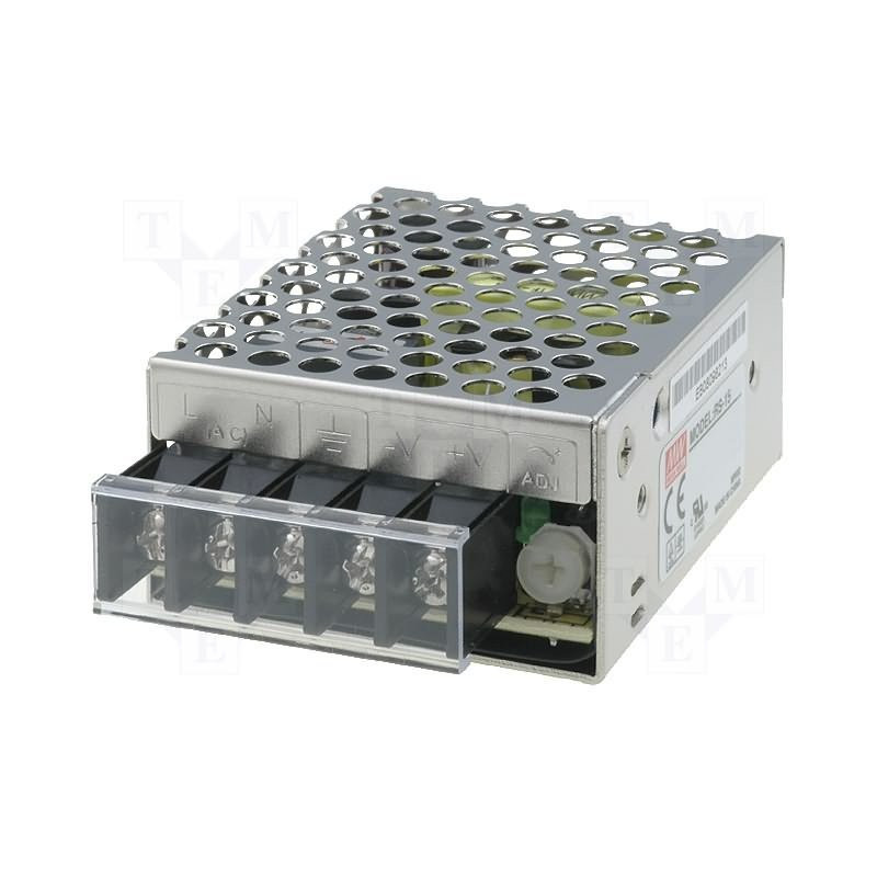 12V DC 1.3A RS-15-12 stabilized universal switching power supply