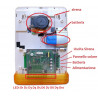 Sirena wireless esterno auto alimentata allarme antifurto Defender 868 MHz 12V 100dB