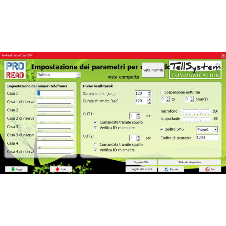 InterCom GSM interfaccia per citofoni filo analogici 4 abitazioni e apricancello