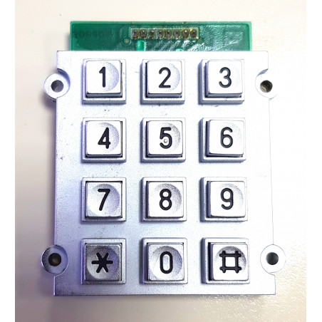 Rotor de teléfono Arduino prueba de vandalismo de metal con teclado de matriz 4x3