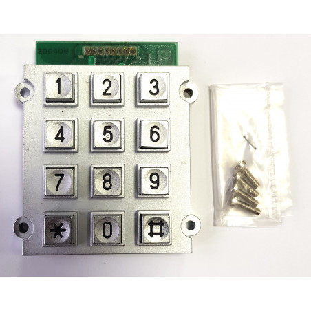 Tastiera matrice keypad 4x3 metallo antivandalo Arduino telefono Rotor