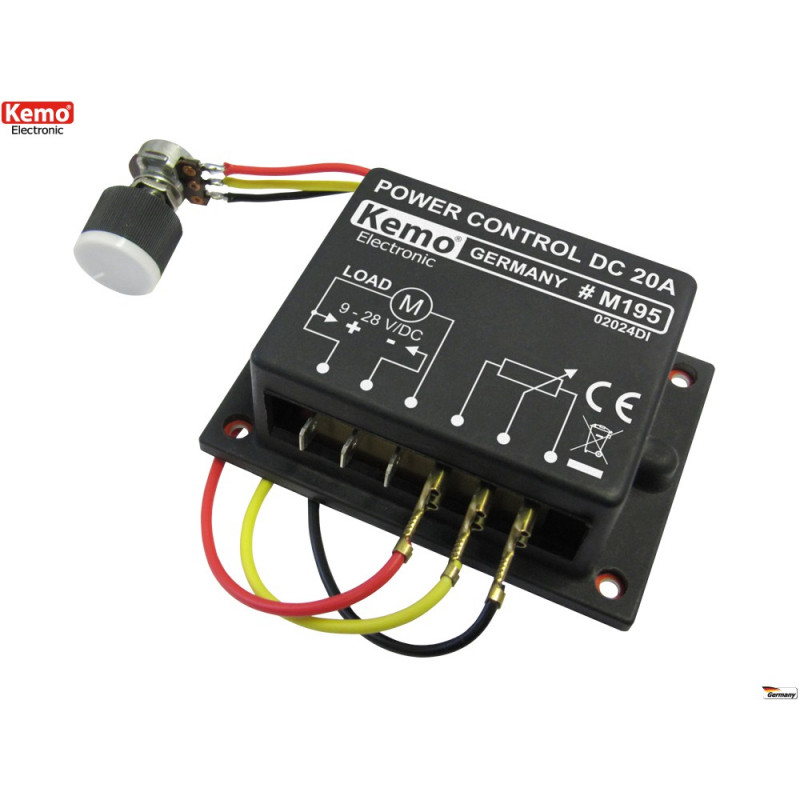 POWER CONTROL PWM 9-28V DC 10A for motors, heaters and LEDs