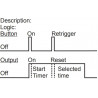 Minuterie numérique Bouton de démarrage monostable Intervalle de temps: 4 s - 34 h pour le relais