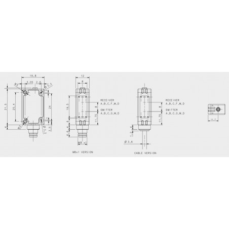 DataLogic S100-PR-2-B10-PK Fotocellula a riflessione Polarizzatore 10 - 30 V/DC