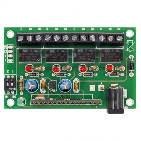 KIT RICEVITORE 4 CANALI LORA Wireless Long Range portata 8 km