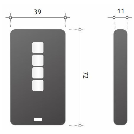 Telecomando 4 canali LoRa 868 MHz bidirezionale con  feedback per FT1359K