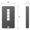 4-Kanal bidirektionale LoRa 868 MHz Fernbedienung mit Rückmeldung für FT1359K