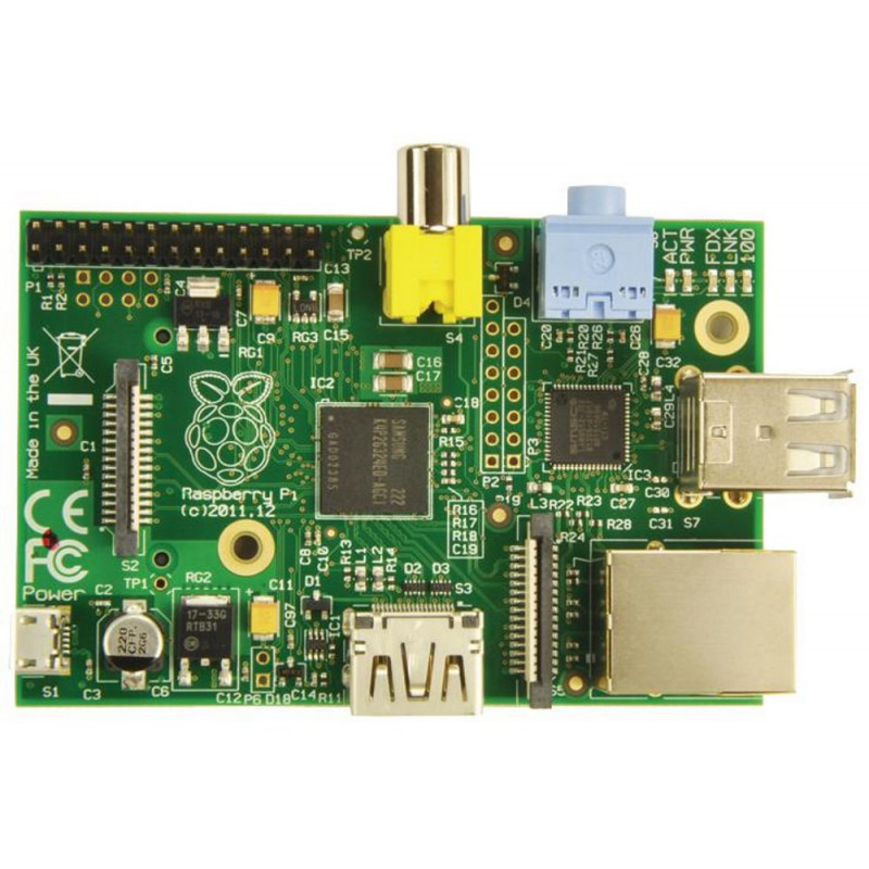 RASPBERRY PI 1, MODÈLE B, 512 Mo de RAM PC embarqué Broadcom BCM2835